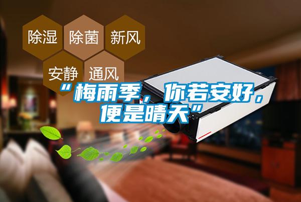 “梅雨季，你若安好，便是晴天”