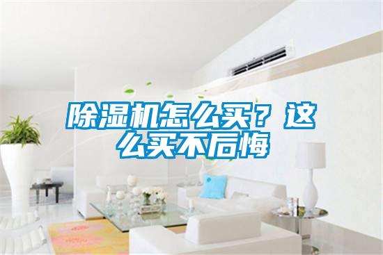 除濕機怎么買？這么買不后悔