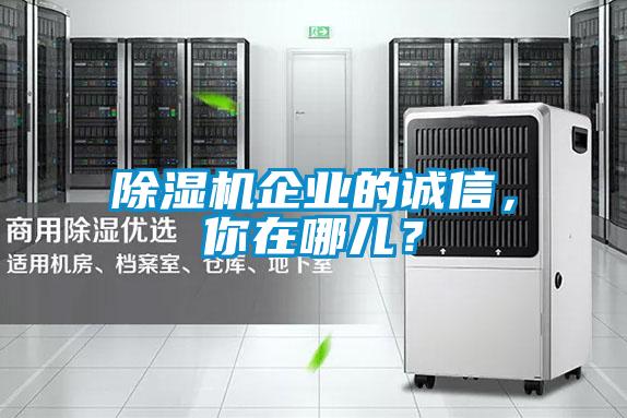 除濕機企業(yè)的誠信，你在哪兒？
