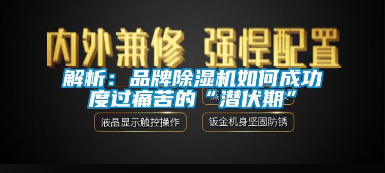 解析：品牌除濕機如何成功度過(guò)痛苦的“潛伏期”