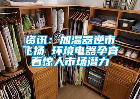 資訊：加濕器逆市飛揚 環(huán)境電器孕育著驚人市場潛力