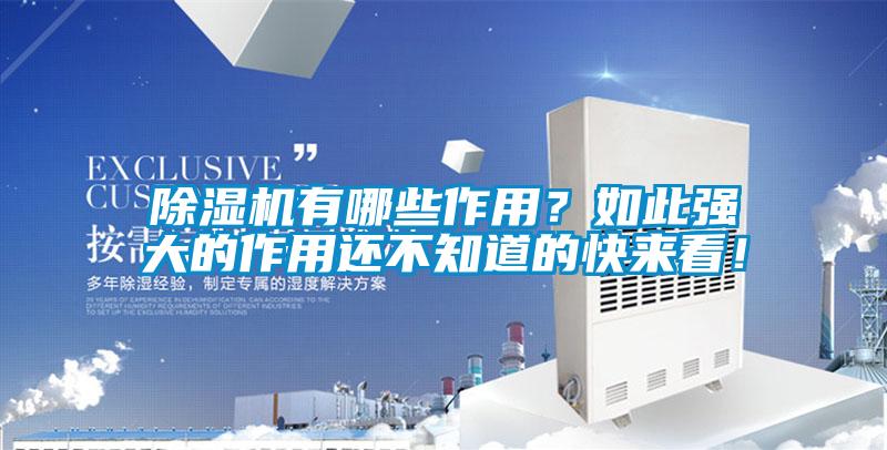 除濕機(jī)有哪些作用？如此強(qiáng)大的作用還不知道的快來(lái)看！