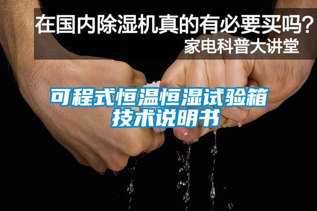 可程式恒溫恒濕試驗(yàn)箱 技術(shù)說(shuō)明書(shū)