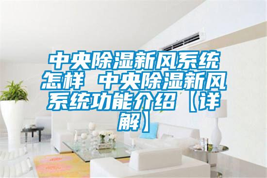 中央除濕新風(fēng)系統怎樣 中央除濕新風(fēng)系統功能介紹【詳解】