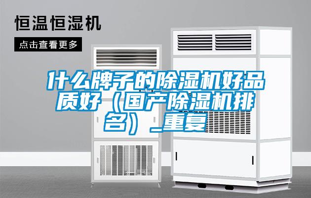 什么牌子的除濕機(jī)好品質(zhì)好（國產(chǎn)除濕機(jī)排名）_重復(fù)