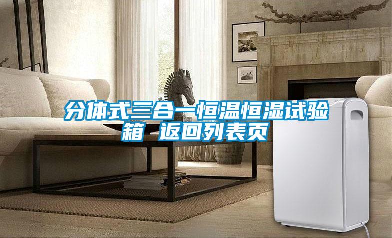 分體式三合一恒溫恒濕試驗箱 返回列表頁(yè)