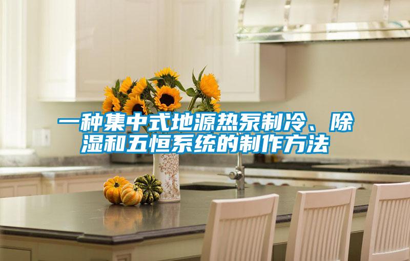 一種集中式地源熱泵制冷、除濕和五恒系統(tǒng)的制作方法