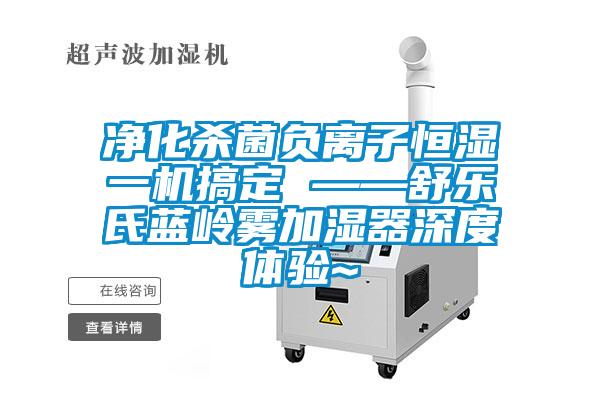 凈化殺菌負(fù)離子恒濕一機(jī)搞定 ——舒樂(lè)氏藍(lán)嶺霧加濕器深度體驗(yàn)~