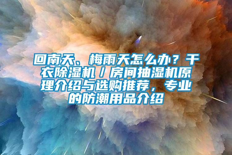 回南天、梅雨天怎么辦？干衣除濕機(jī)／房間抽濕機(jī)原理介紹與選購?fù)扑]，專業(yè)的防潮用品介紹