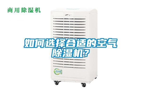 如何選擇合適的空氣除濕機？