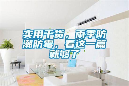 實(shí)用干貨，雨季防潮防霉，看這一篇就夠了