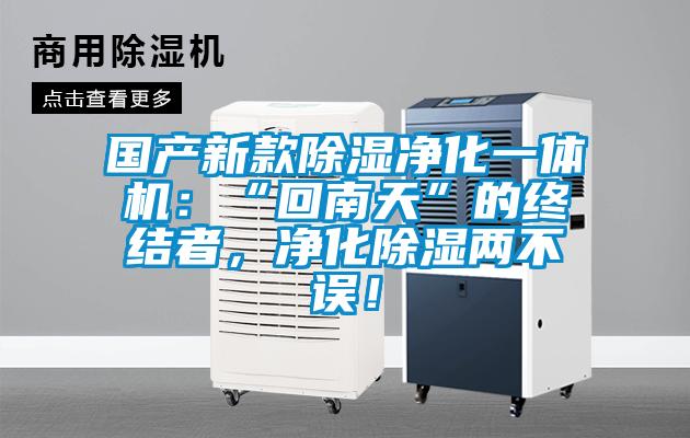 國產新款除濕凈化一體機：“回南天”的終結者，凈化除濕兩不誤！