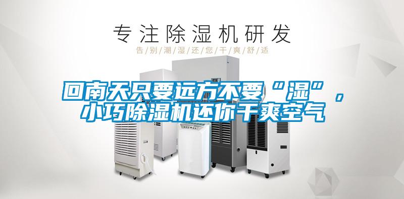 回南天只要遠方不要“濕”，小巧除濕機還你干爽空氣