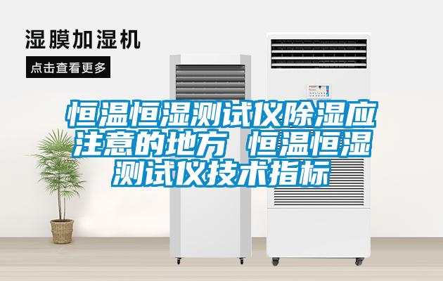 恒溫恒濕測(cè)試儀除濕應(yīng)注意的地方 恒溫恒濕測(cè)試儀技術(shù)指標(biāo)
