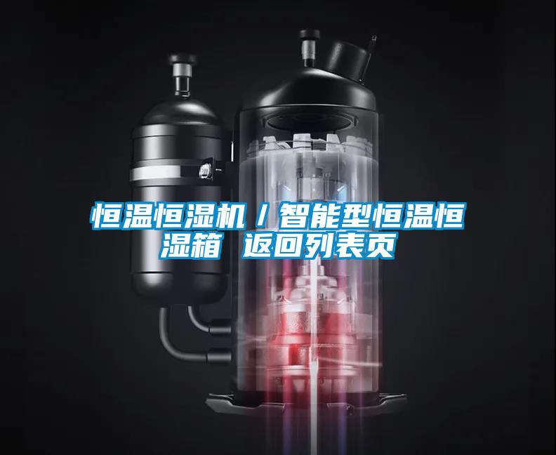 恒溫恒濕機(jī)／智能型恒溫恒濕箱 返回列表頁