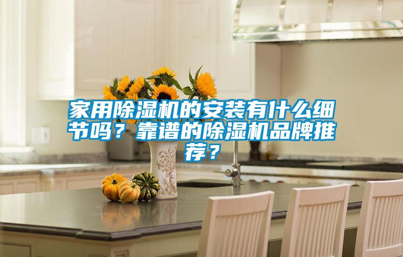 家用除濕機的安裝有什么細節嗎？靠譜的除濕機品牌推薦？