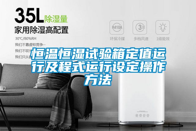 恒溫恒濕試驗箱定值運行及程式運行設定操作方法