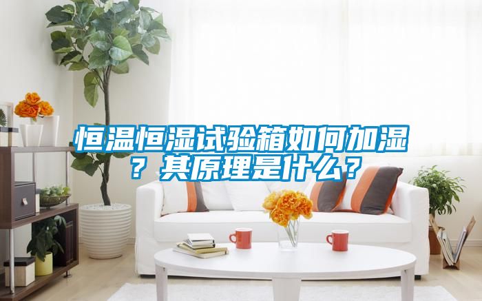 恒溫恒濕試驗箱如何加濕？其原理是什么？