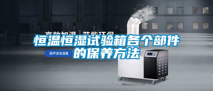 恒溫恒濕試驗箱各個(gè)部件的保養方法