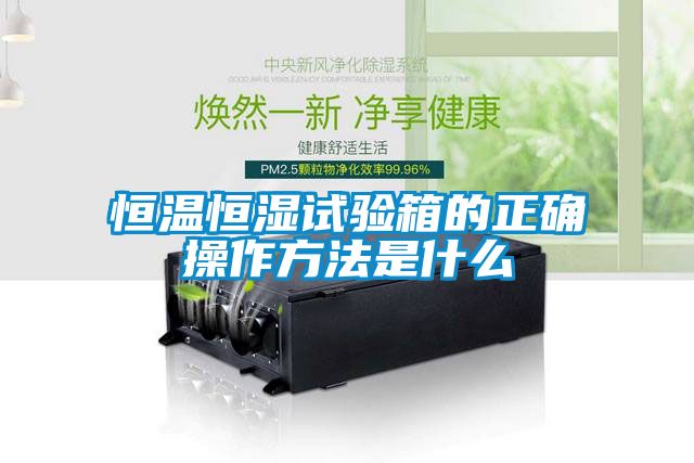 恒溫恒濕試驗(yàn)箱的正確操作方法是什么