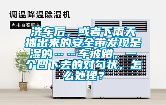 洗車后，或者下雨天抽出來的安全帶發(fā)現(xiàn)是濕的……車被蹭，一個凹下去的對勾狀，怎么處理？