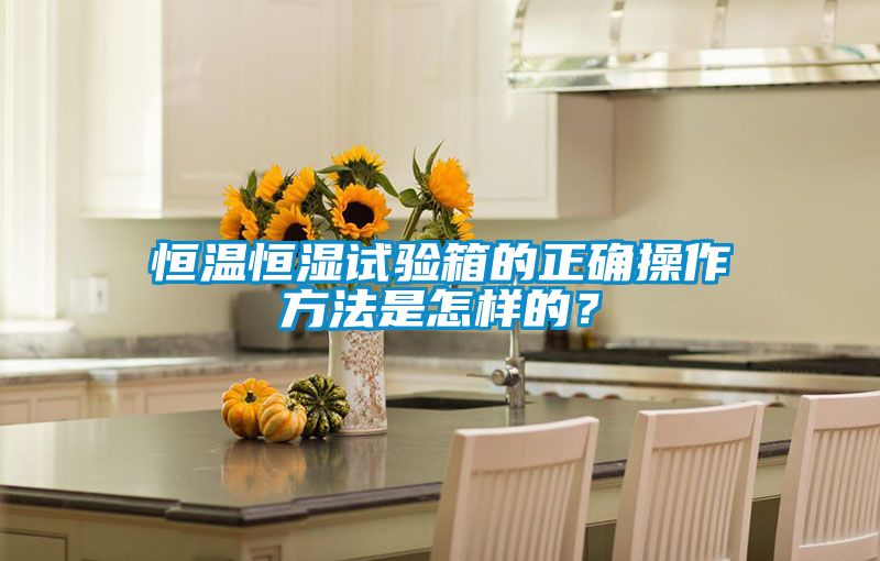 恒溫恒濕試驗箱的正確操作方法是怎樣的？