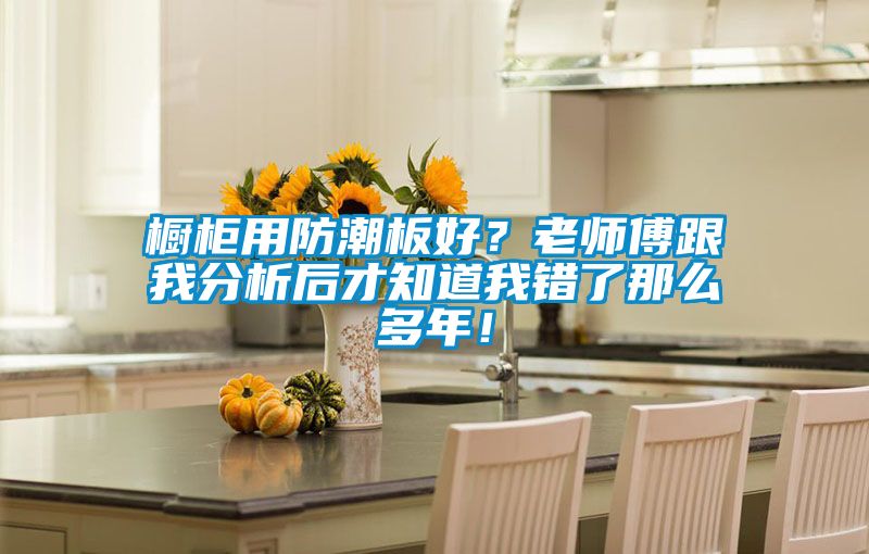 櫥柜用防潮板好？老師傅跟我分析后才知道我錯了那么多年！