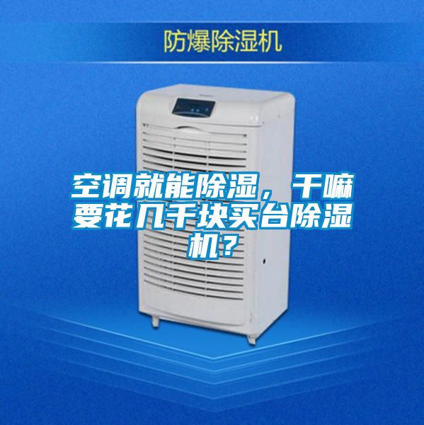 空調(diào)就能除濕，干嘛要花幾千塊買臺(tái)除濕機(jī)？