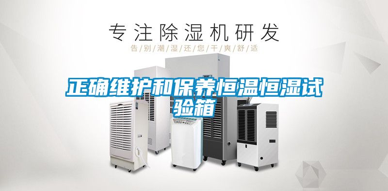 正確維護和保養恒溫恒濕試驗箱