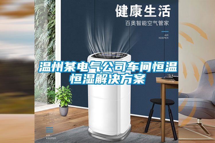 溫州某電氣公司車(chē)間恒溫恒濕解決方案