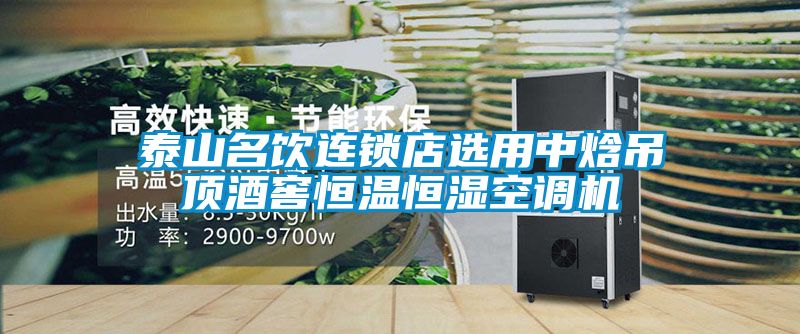 泰山名飲連鎖店選用中焓吊頂酒窖恒溫恒濕空調機