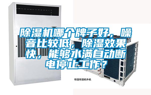 除濕機哪個(gè)牌子好，噪音比較低，除濕效果快，能夠水滿(mǎn)自動(dòng)斷電停止工作？