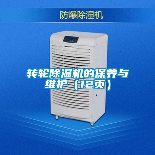 轉輪除濕機的保養與維護（12頁(yè)）