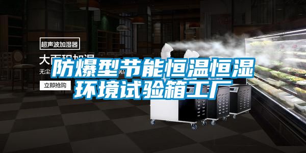 防爆型節能恒溫恒濕環(huán)境試驗箱工廠(chǎng)