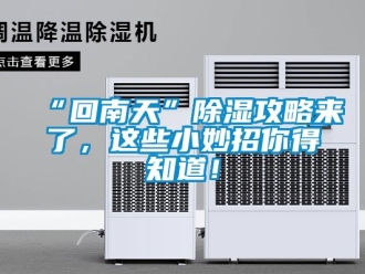 常見問題“回南天”除濕攻略來了，這些小妙招你得知道！