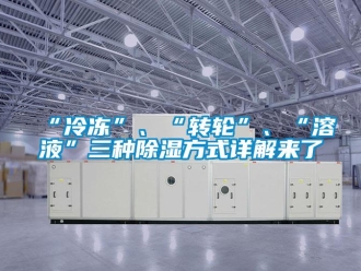 常見問題“冷凍”、“轉(zhuǎn)輪”、“溶液”三種除濕方式詳解來了