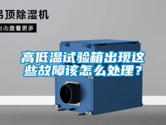 常見問題高低溫試驗箱出現(xiàn)這些故障該怎么處理？