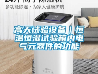 知識百科高天試驗設(shè)備｜恒溫恒濕試驗箱內(nèi)電氣元器件的功能