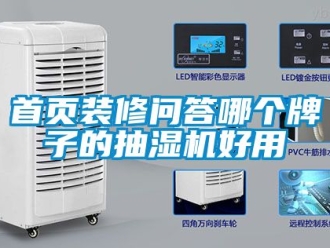 企業(yè)新聞首頁裝修問答哪個牌子的抽濕機(jī)好用