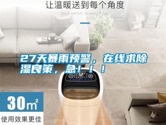 常見問題27天暴雨預(yù)警，在線求除濕良策，急?。?！